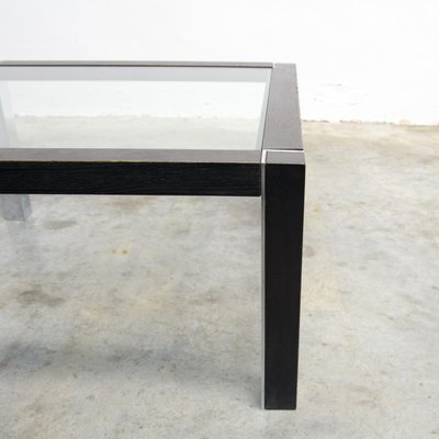 Minimalist Side Table in Chrome and Wood, 1970s-VT-640080