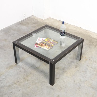 Minimalist Side Table in Chrome and Wood, 1970s-VT-640080