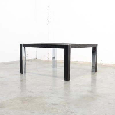 Minimalist Side Table in Chrome and Wood, 1970s-VT-640080