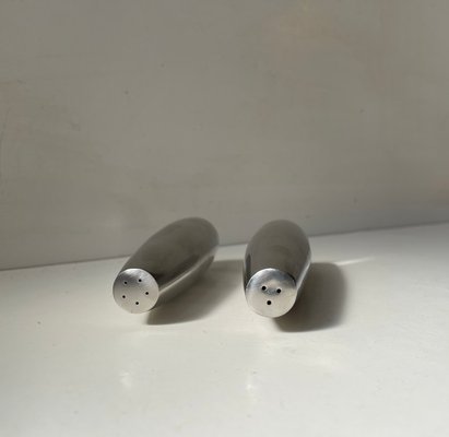 Minimalist Stainless Steel Salt & Pepper Shaker Set by Jens Harald Quistgaard, 1960s, Set of 2-LCR-2042130