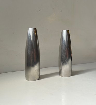 Minimalist Stainless Steel Salt & Pepper Shaker Set by Jens Harald Quistgaard, 1960s, Set of 2-LCR-2042130