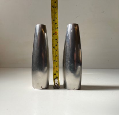 Minimalist Stainless Steel Salt & Pepper Shaker Set by Jens Harald Quistgaard, 1960s, Set of 2-LCR-2042130