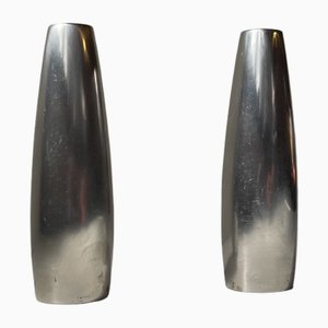 Minimalist Stainless Steel Salt & Pepper Shaker Set by Jens Harald Quistgaard, 1960s, Set of 2-LCR-2042130