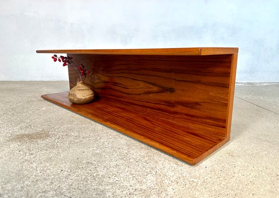 Minimalist Teakwood Wall Shelf, Germany, 1960s-JP-1765169