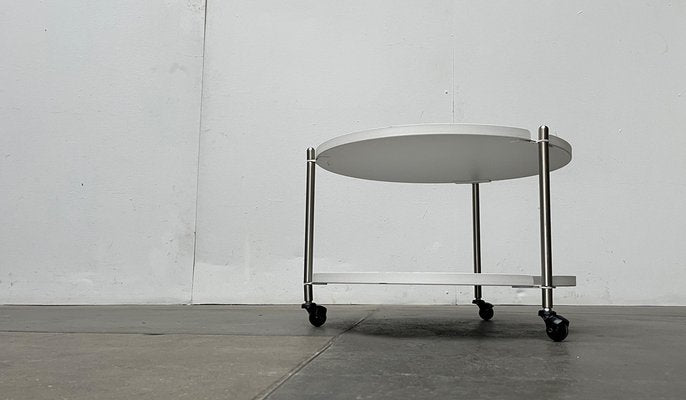 Minimalist Thrill Coffee or Side Table in Metal with Wheels from Leitmotiv-UAH-1754542