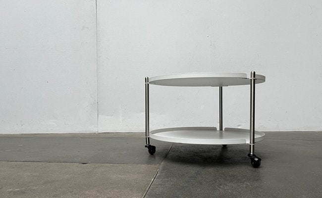 Minimalist Thrill Coffee or Side Table in Metal with Wheels from Leitmotiv-UAH-1754542