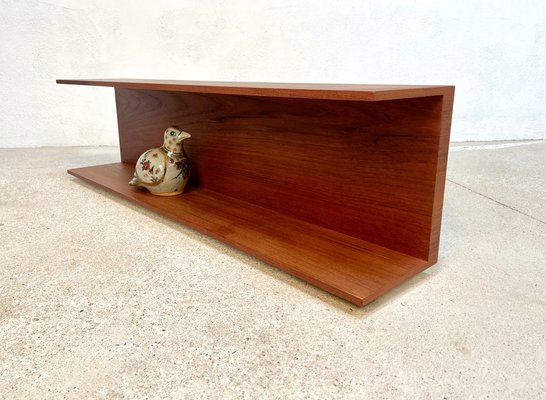 Minimalist Wall-Mounted Teak Shelf by Walter Wirz for Wilhelm Renz, 1960s-JP-1369487