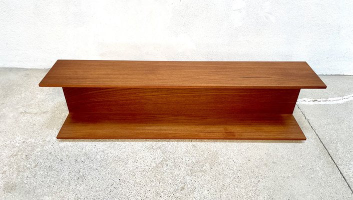 Minimalist Wall-Mounted Teak Shelf by Walter Wirz for Wilhelm Renz, 1960s-JP-1369487