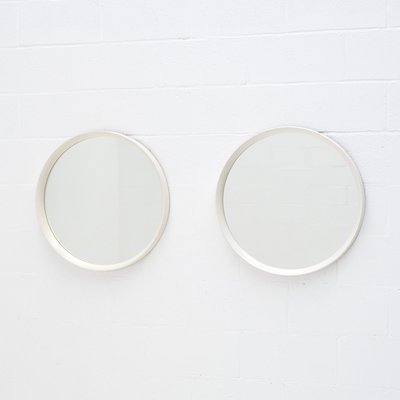 Minimalist White Round Mirror, 1970s-VT-1815807