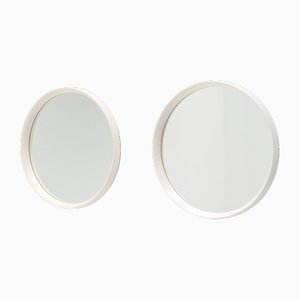 Minimalist White Round Mirror, 1970s-VT-1815807