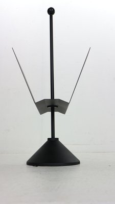 Minimalistic Black Metal Magazinine Rack by Porada Arredi, Italy, 1980s-DT-2026318