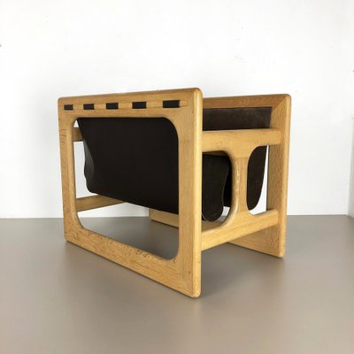 Minimalistic Danish Oak Wood Magazine Rack from Salin Møbler, 1970s-QZ-1052881