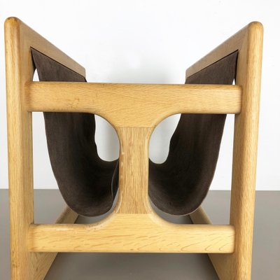 Minimalistic Danish Oak Wood Magazine Rack from Salin Møbler, 1970s-QZ-1052881