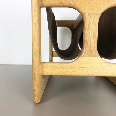 Minimalistic Danish Oak Wood Magazine Rack from Salin Møbler, 1970s-QZ-1052881