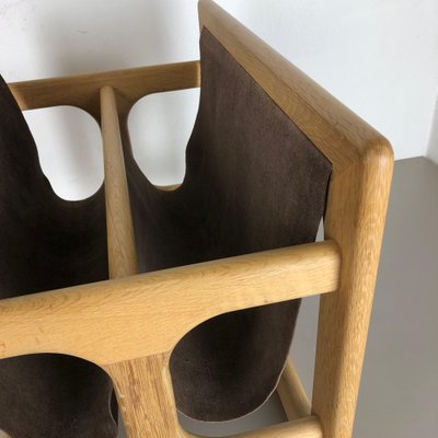 Minimalistic Danish Oak Wood Magazine Rack from Salin Møbler, 1970s-QZ-1052881