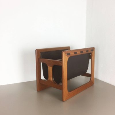 Minimalistic Danish Teak Magazine Rack from Salin Mobler, 1970s-QZ-1053131