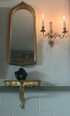 Mirror, Console, Candleholder and Obsidian, Set of 4-SZM-1771346