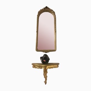 Mirror, Console, Candleholder and Obsidian, Set of 4-SZM-1771346