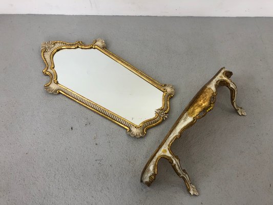 Mirror & Console Table, 1950s, Set of 2-JWH-1365942