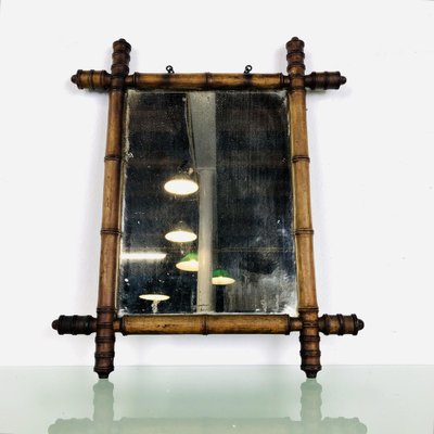 Mirror in Faux Bamboo Frame, 1890s-LCQ-1475682