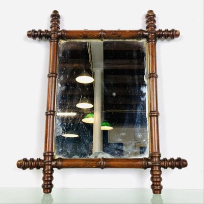 Mirror in Faux Bamboo Frame, 1890s-LCQ-1475664