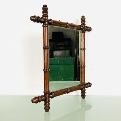 Mirror in Faux Bamboo Frame, 1890s-LCQ-1475664