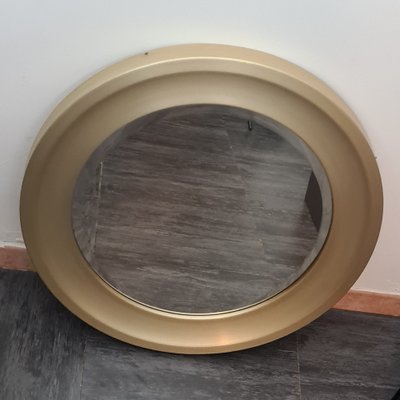 Mirror in Golden Brushed Aluminum by Sergio Mazza for Artemide, 1960s-RPW-1800620