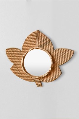 Mirror in Rattan from Vivai del Sud, Italy, 1970s-MNF-1704712