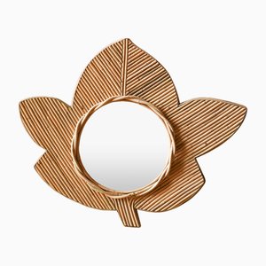 Mirror in Rattan from Vivai del Sud, Italy, 1970s-MNF-1704712