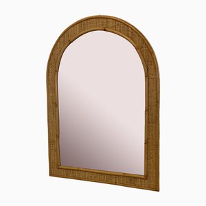 Mirror in Wicker and Bamboo, 1970s-NPC-1768998