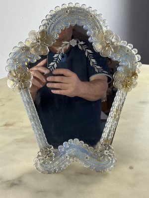 Mirror Mid-Century Venetian Murano Glass Mirror, 1960s-YST-1821124