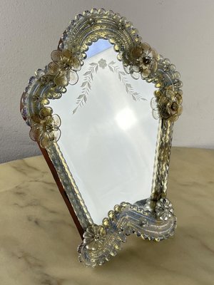 Mirror Mid-Century Venetian Murano Glass Mirror, 1960s-YST-1821124