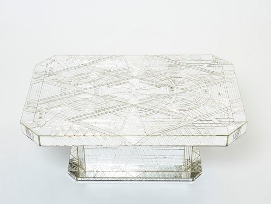 Mirror Mosaic Coffee Table by Daniel Clement, 1970s-YJA-1399031