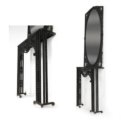 Mirror On Wrought Iron Console, 1920s-NQ-654884