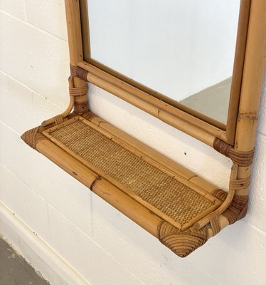 Mirror with Bamboo Frame, 1970s-NPC-1763588