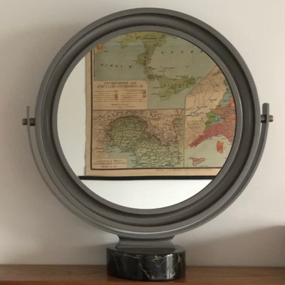 Mirror with Black Marble Base by Sergio Mazza for Artemide-MOH-912533