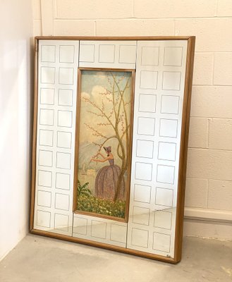 Mirror with Central Painting, 1940s-NPC-1441885