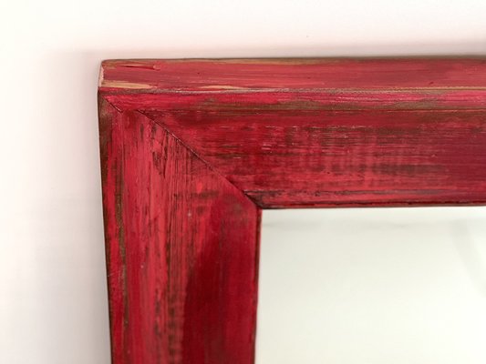 Mirror with Red Frame-ALG-1261705