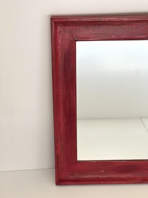 Mirror with Red Frame-ALG-1261705