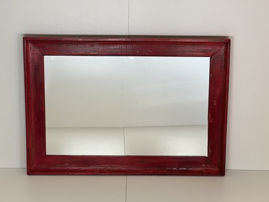 Mirror with Red Frame-ALG-1261705