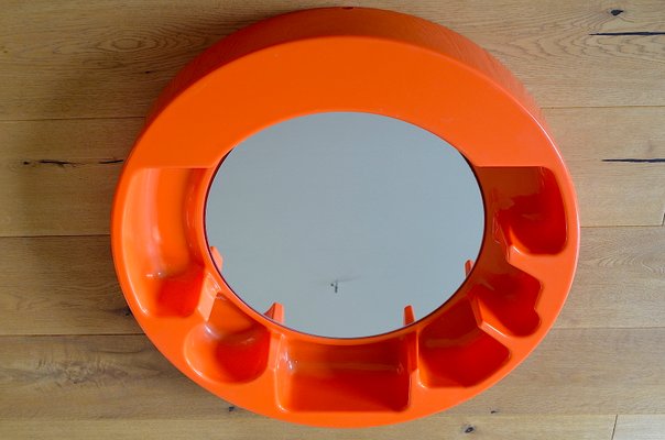 Mirror with Shelf by Jean-Pierre Vitrac for Editions Chabrieres, 1970s-OV-1449923