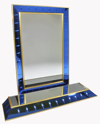 Mirror with Small Console from Cristal Art, Italy, 1950, Set of 2-WFB-1065162