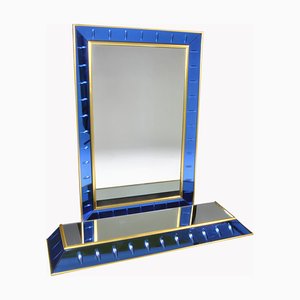 Mirror with Small Console from Cristal Art, Italy, 1950, Set of 2-WFB-1065162