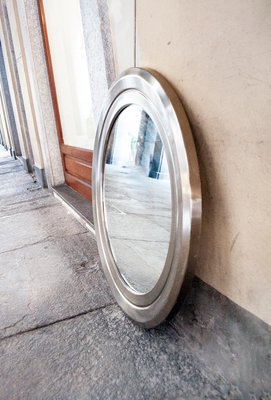 Mirror with Steel Frame, Italy, 1960s-VCV-928601