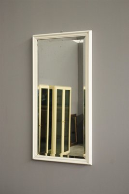 Mirror with White Painted Wood Frame by Giuseppe Restelli, 1970s-KNM-1430860