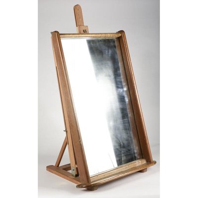 Mirror with Wooden Shelf, 1940s-RAQ-767537