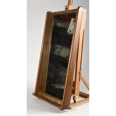 Mirror with Wooden Shelf, 1940s-RAQ-767537