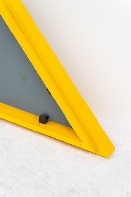 Mirror with Yellow Triangular Frame attributed to Anna Castelli Ferrieri for Castelli / Anonima Castelli, 1980s-CGZ-2020998