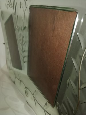 Mirrored and Decorated Photo Frame, Italy, 1940s-HNE-1819174