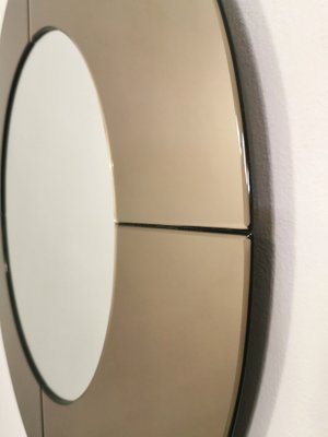 Mirrored Glass Wall Mirror, Italy, 1970s-ZST-1293197